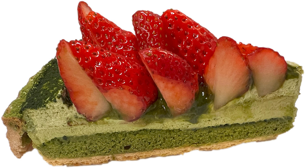 抹茶とイチゴのタルト